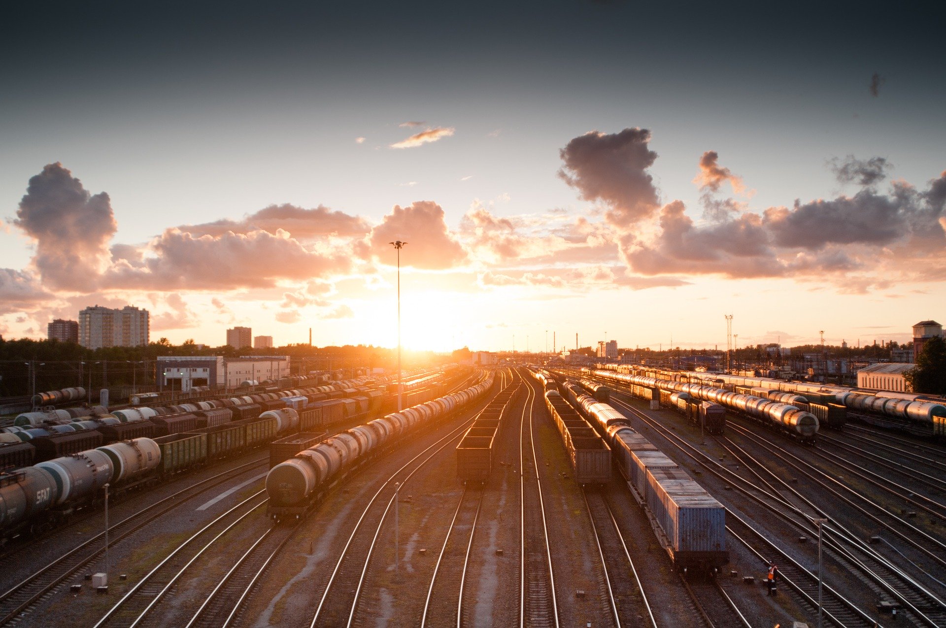 Image of railway coaches and tracks