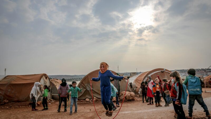 Refugees under the open sky