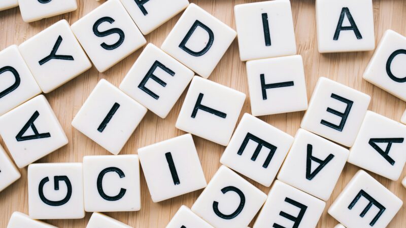 English letters in scrabble